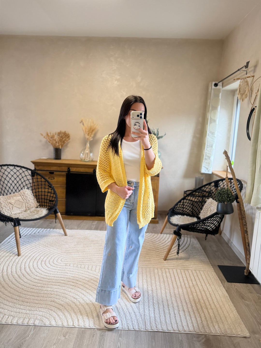 Gilet en maille Hecty jaune