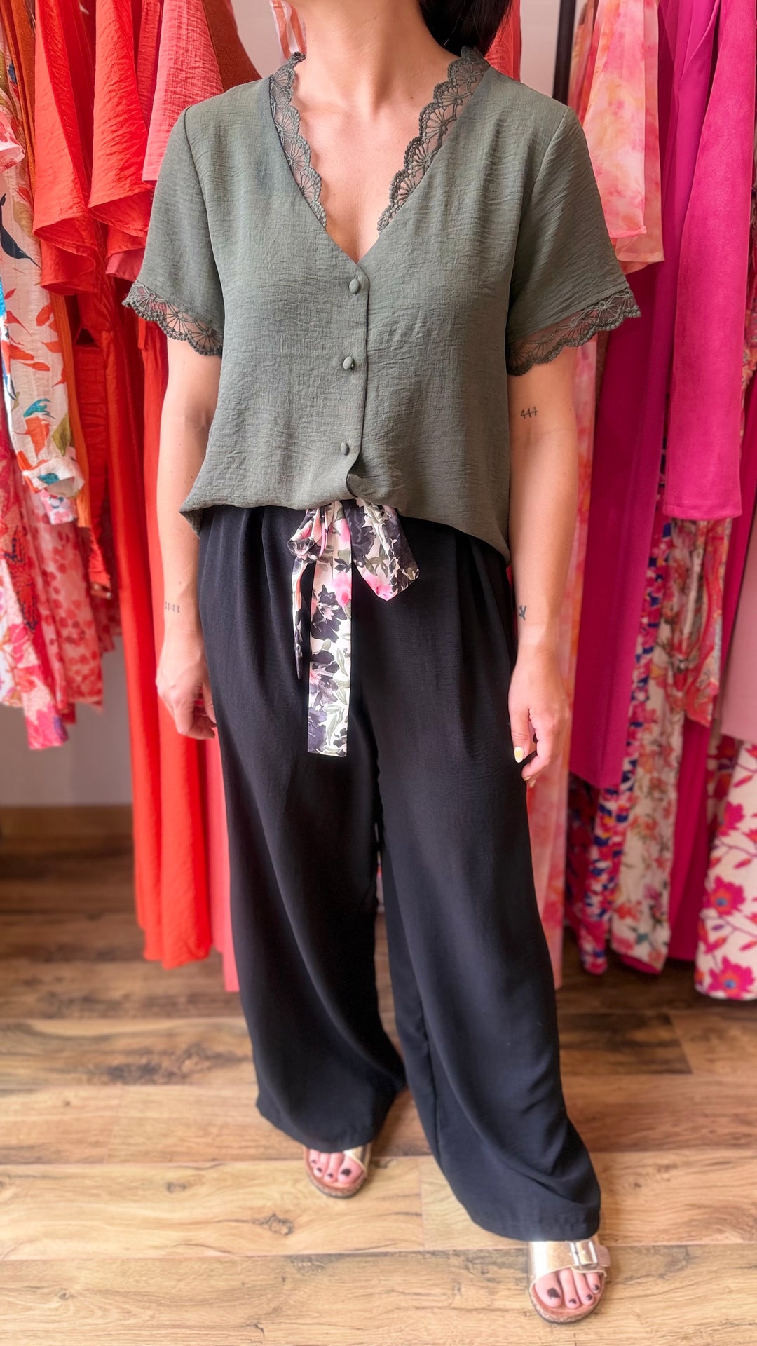 Chemise Mirta kaki CURVY