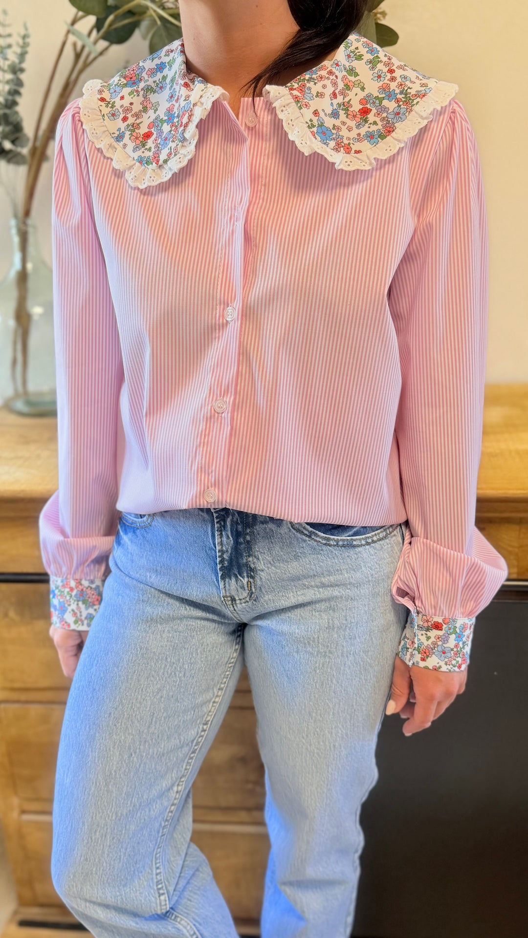 Chemise Odette rose