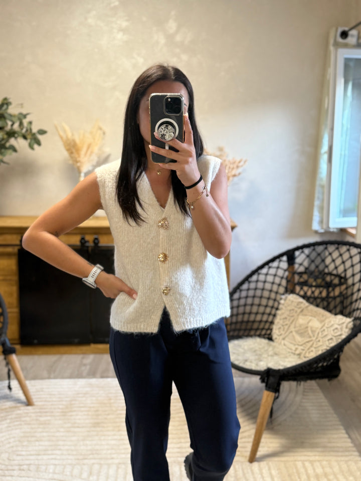 Gilet maga beige