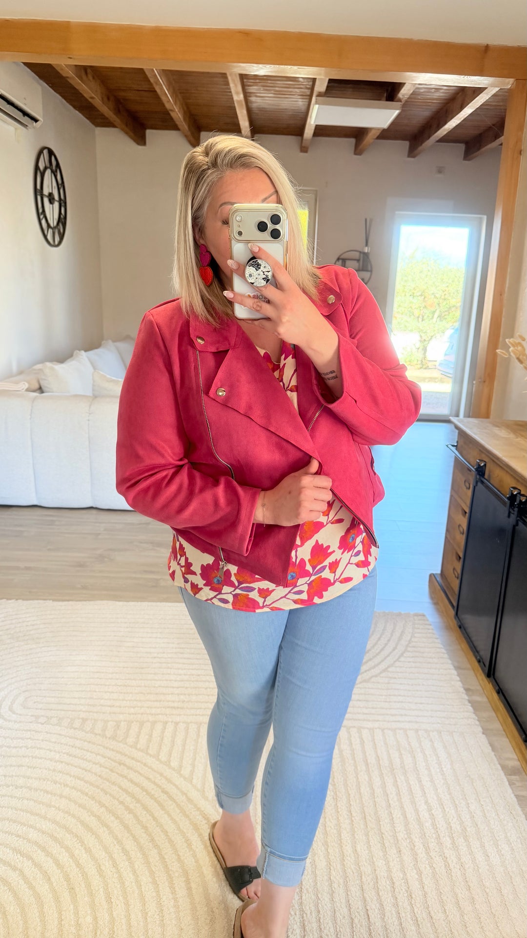 Suédine fushia CURVY