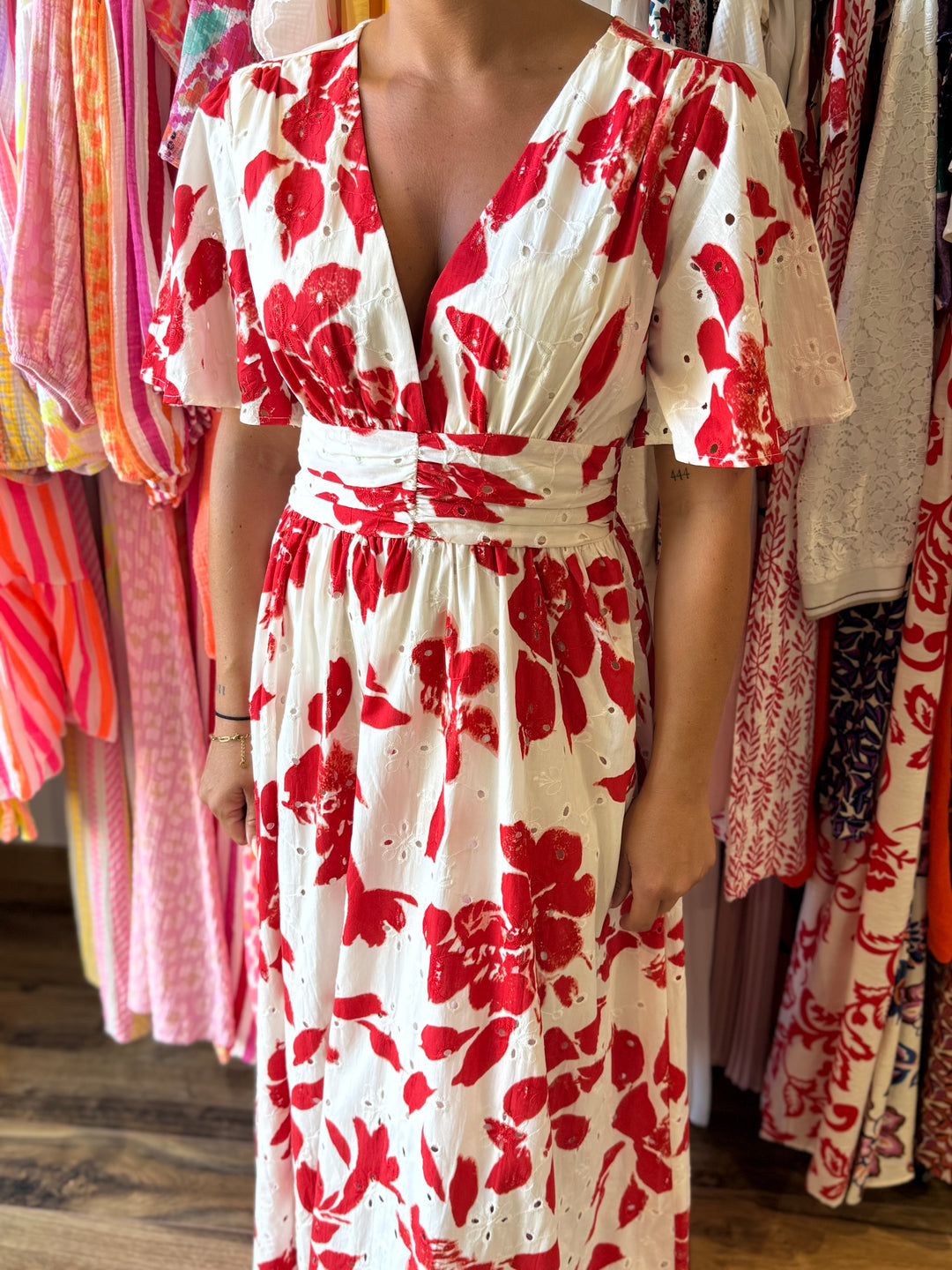Robe longue Énira rouge