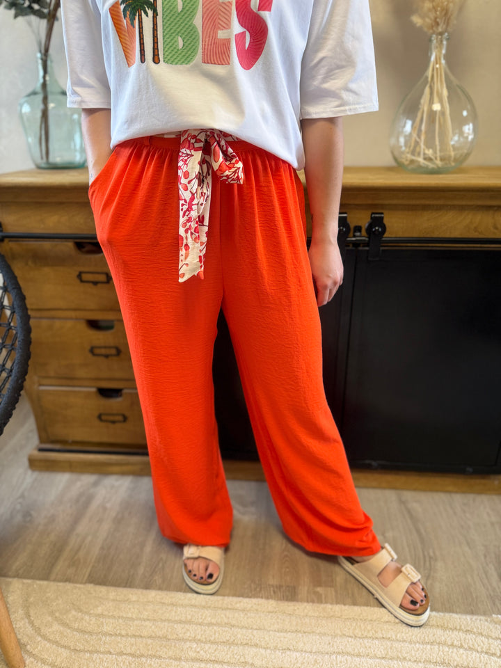 Pantalon Wilma Orange (PRÉCOMMANDE expédition autour du 5 mai)