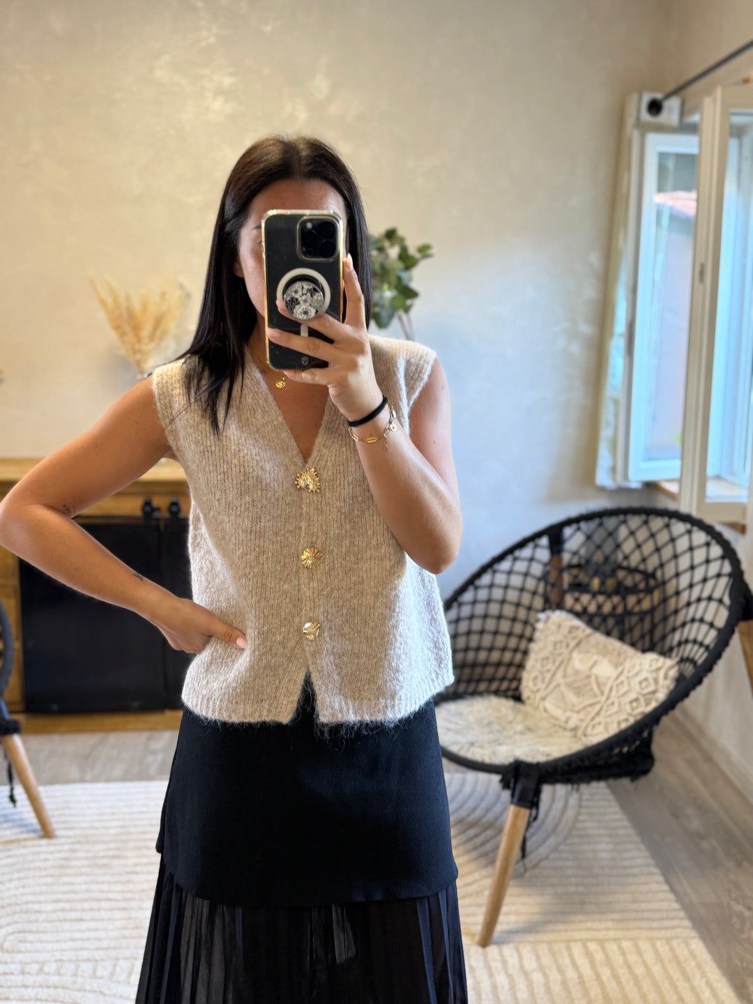 Gilet Maga taupe