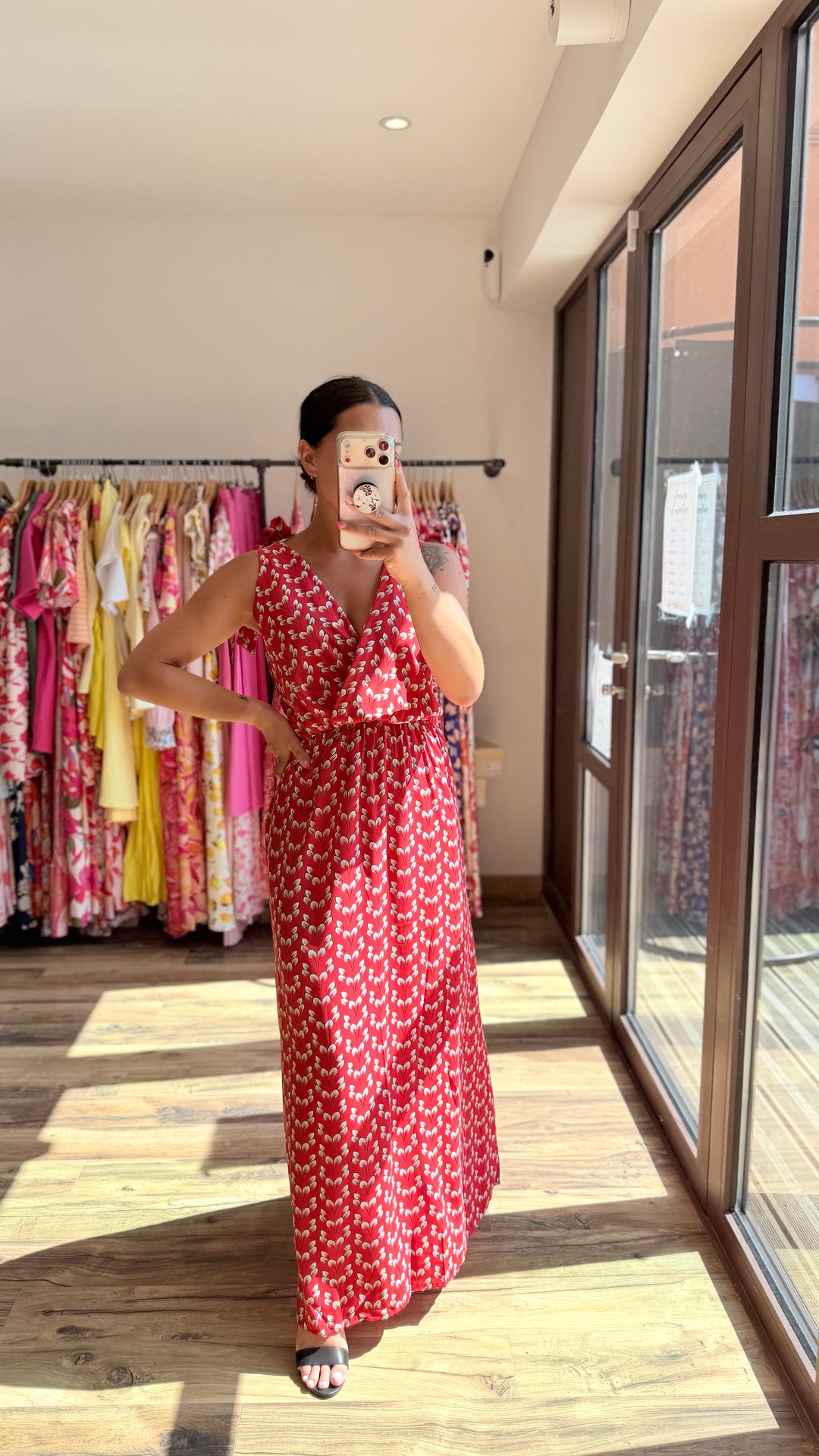 Robe longue Mahé CURVY rouge