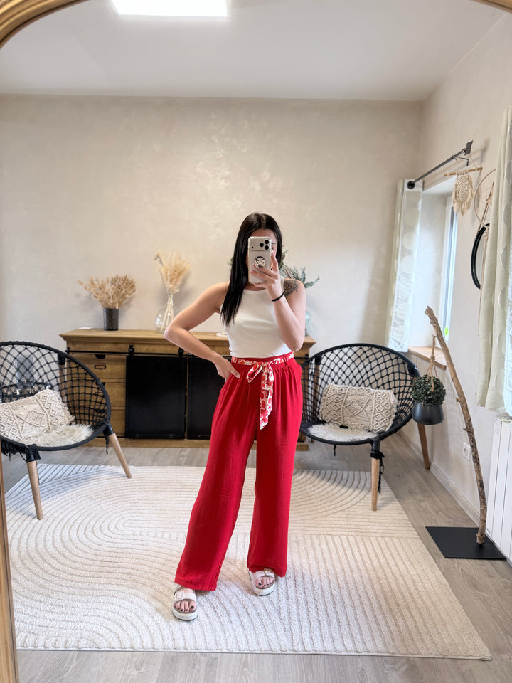 Pantalon Wilma rouge