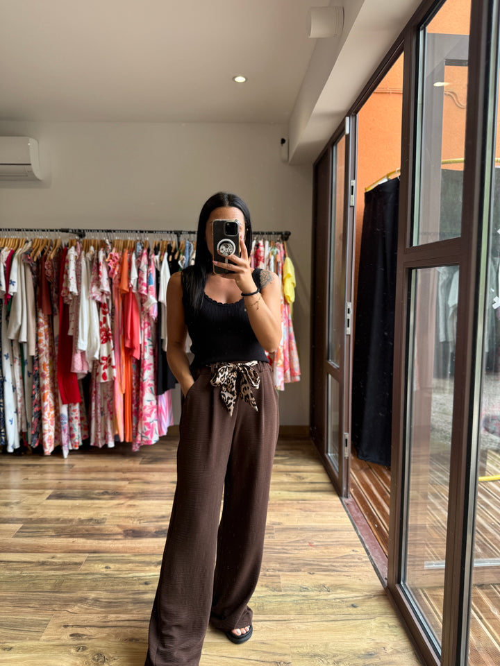 Pantalon Eliam chocolat