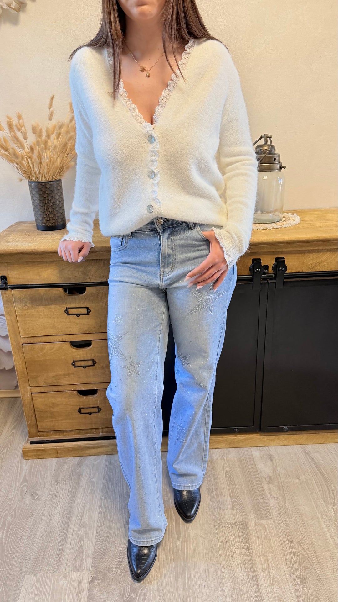 Gilet Énora blanc