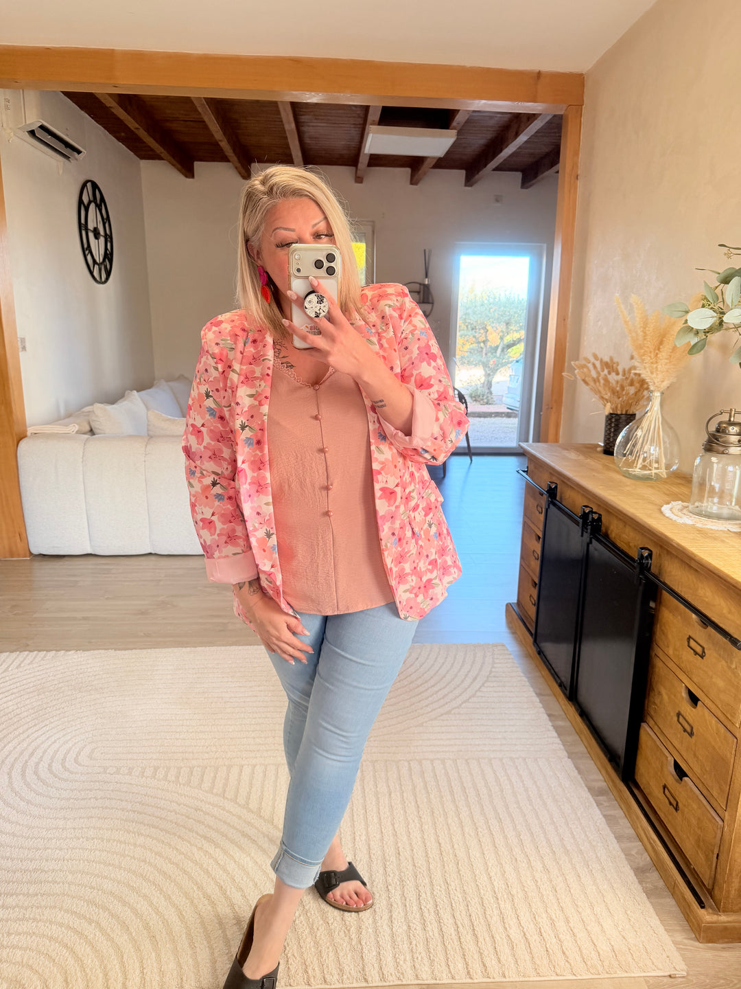 Top Hosa rose poudré CURVY