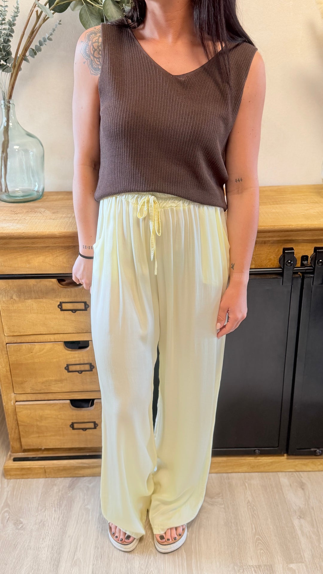 Pantalon topi jaune