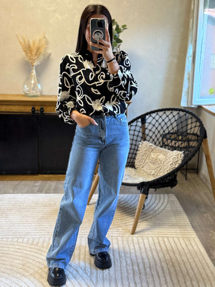 Chemise Jordane noir CURVY