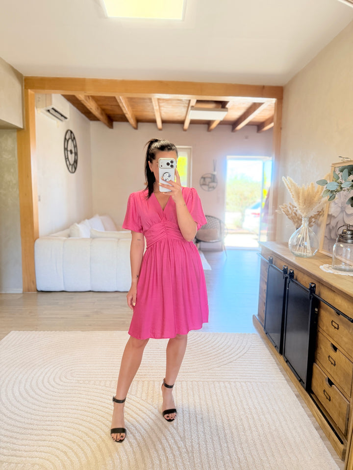 Robe Appo courte rose