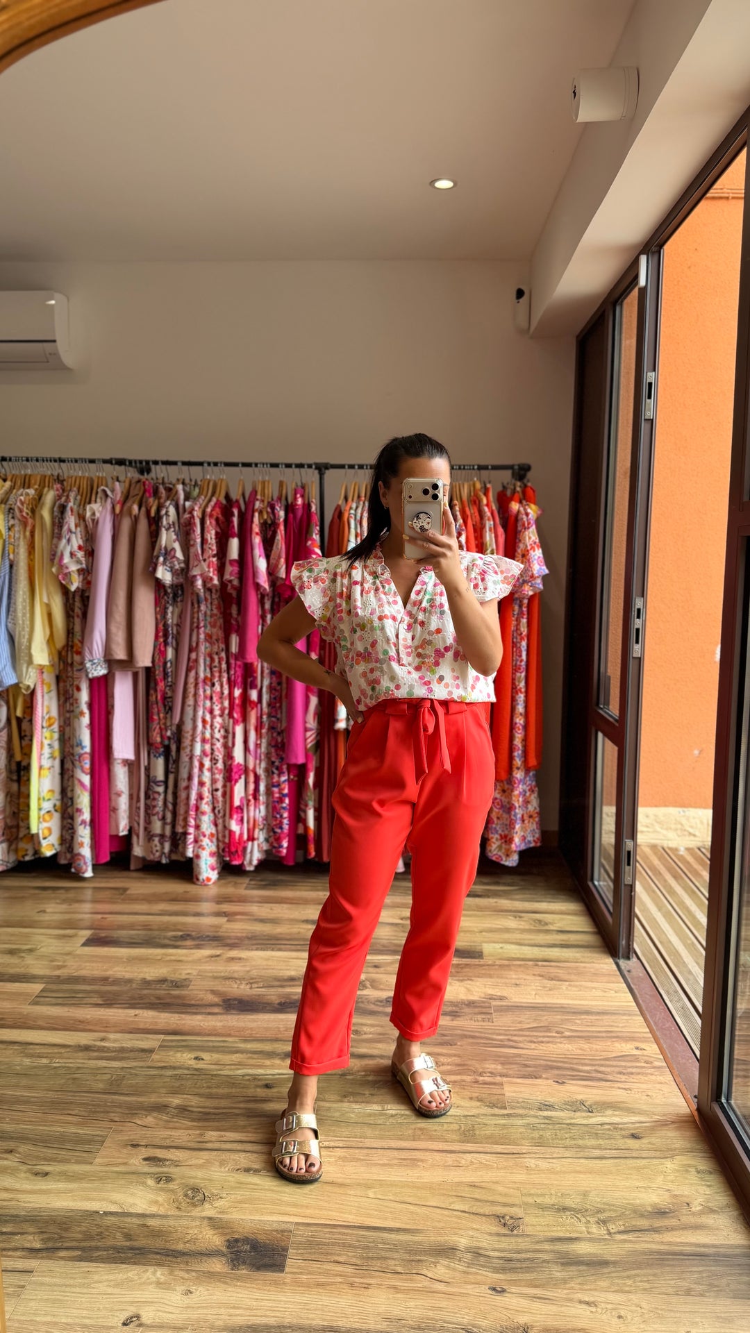 Pantalon Evy corail