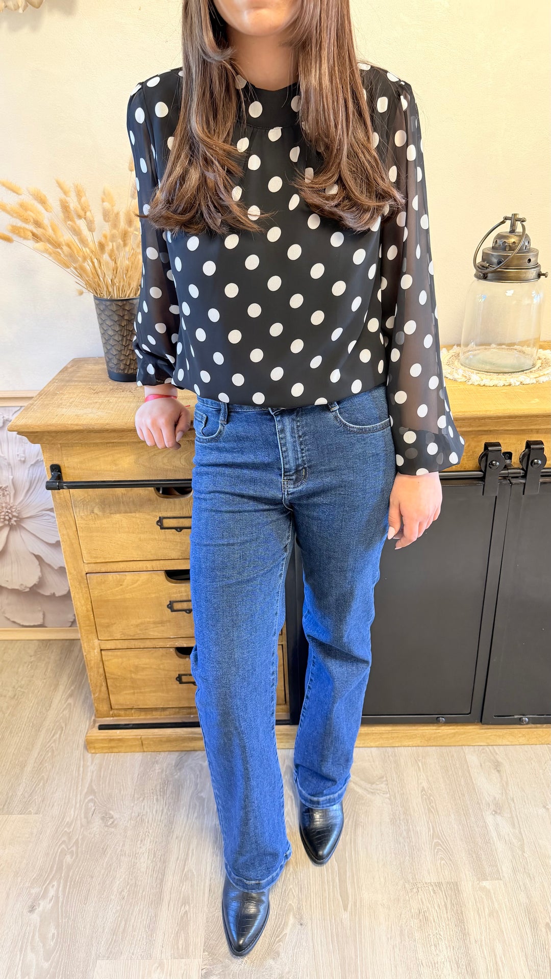 Blouse Belly Noir