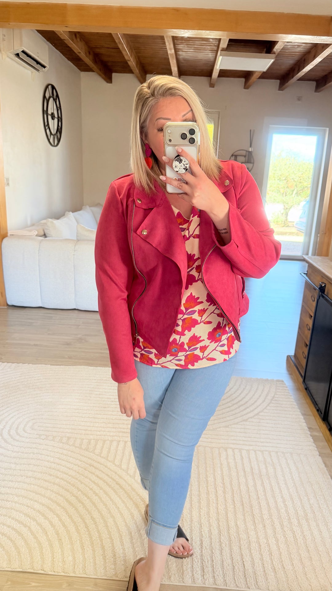 Suédine fushia CURVY