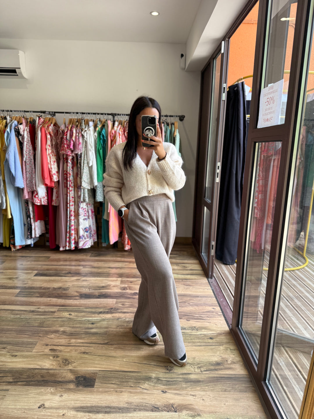 Pantalon Edy taupe