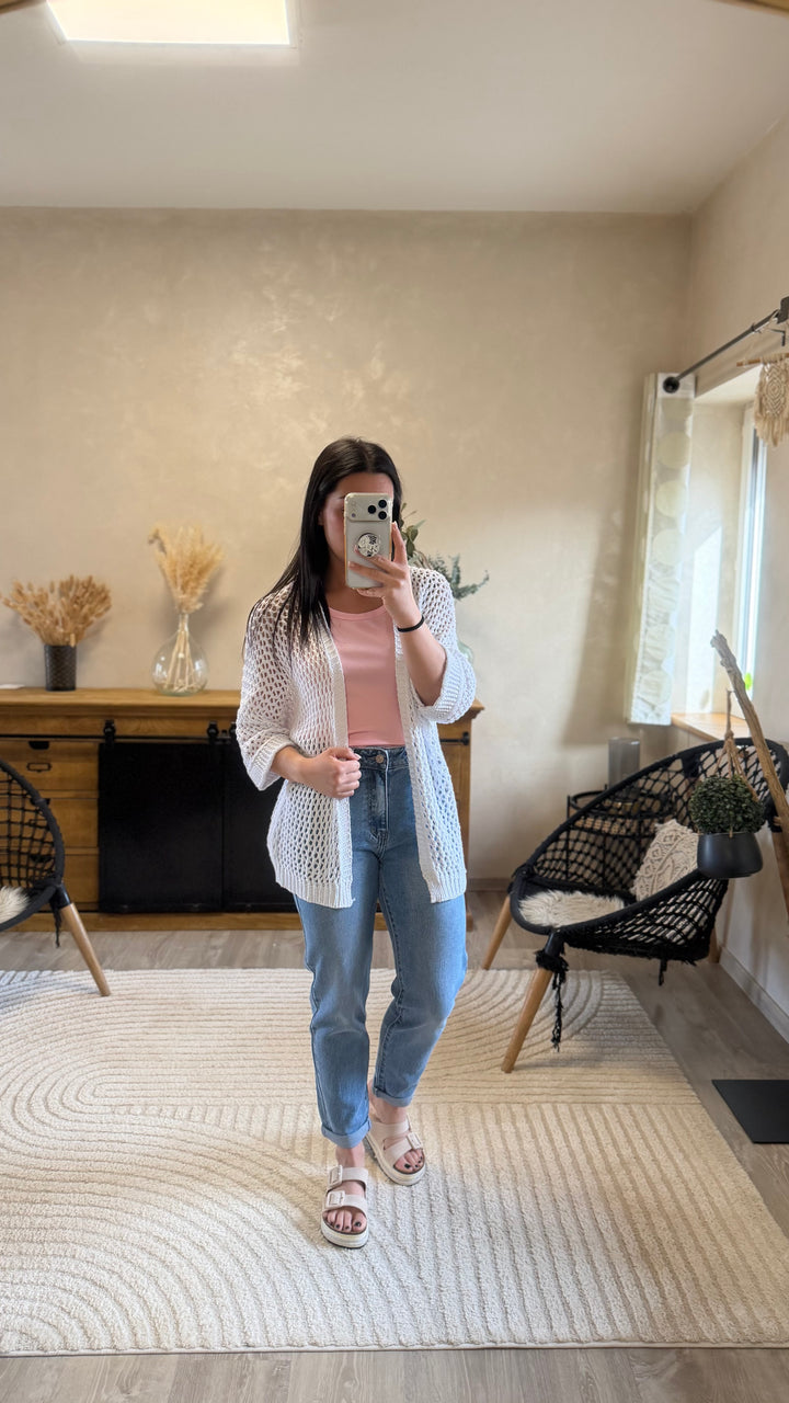 Gilet en maille Hecty blanc