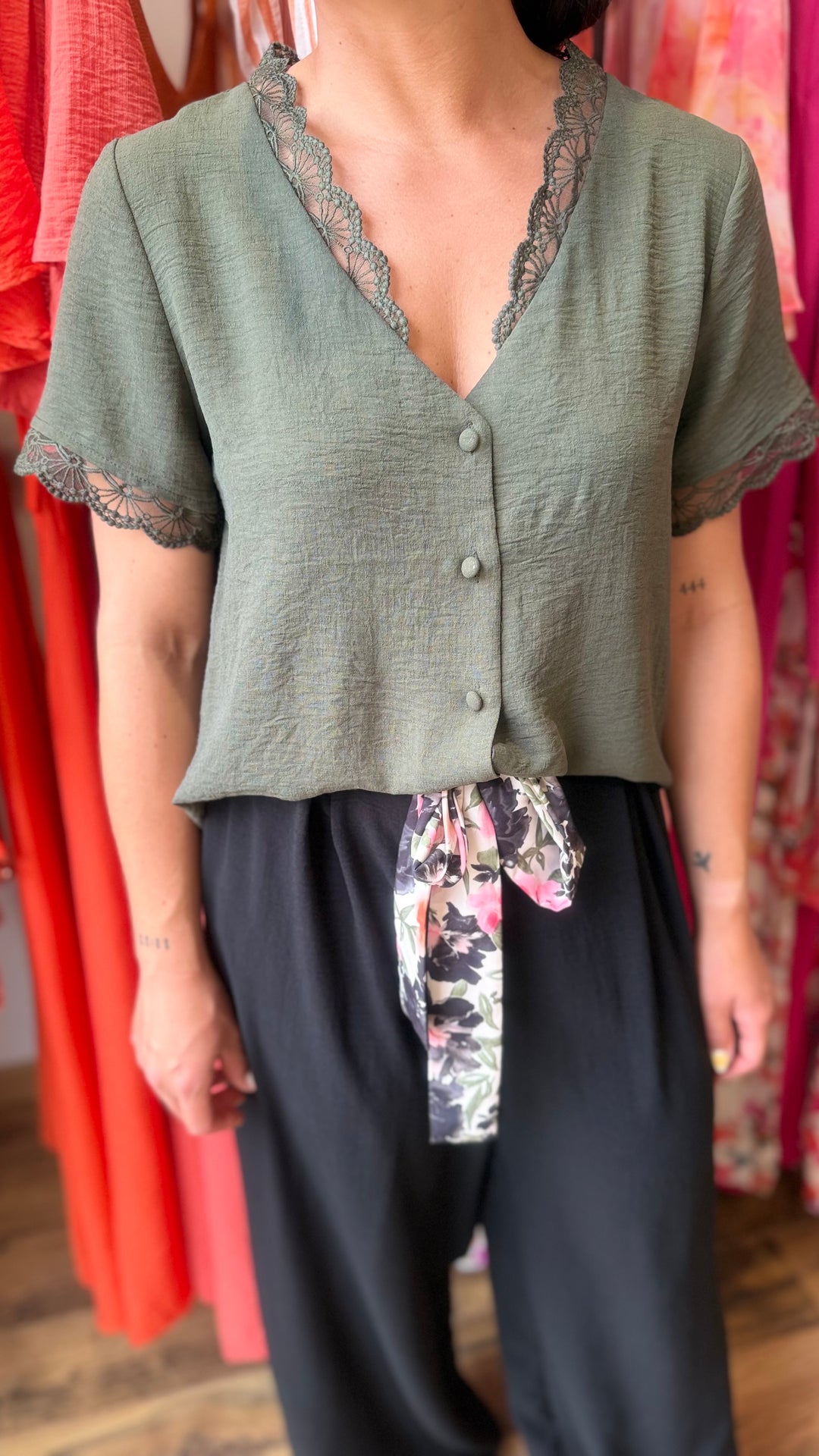 Chemise Mirta kaki