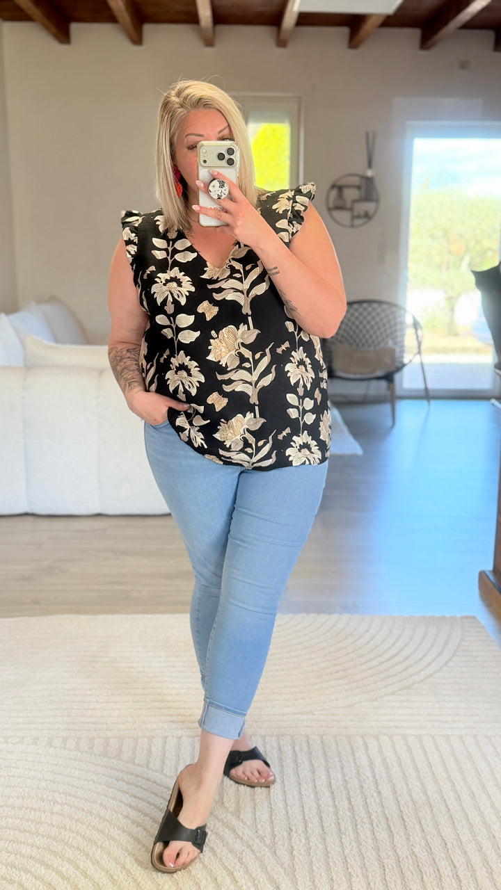Blouse Flora noir
