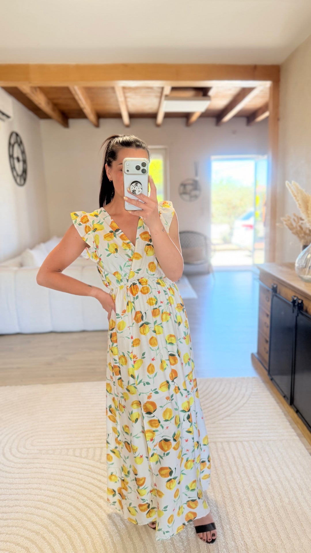 Robe longue citrons