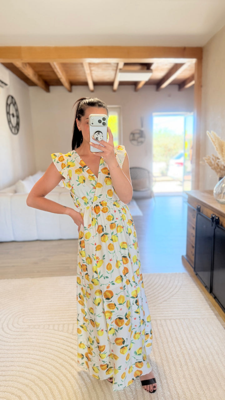 Robe longue citrons