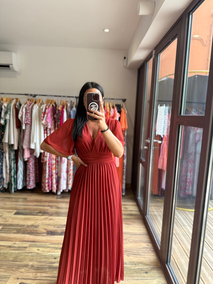 Robe longue Aglaé terracotta