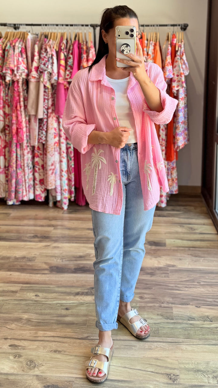 Chemise Palm rose CURVY