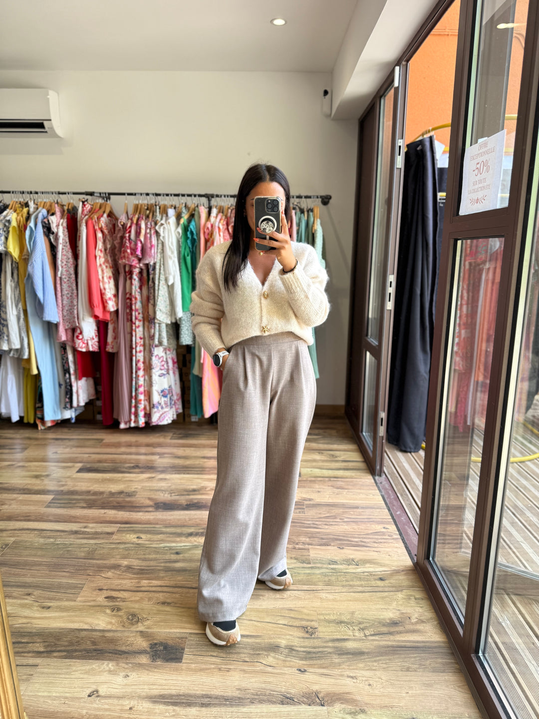 Pantalon Edy taupe