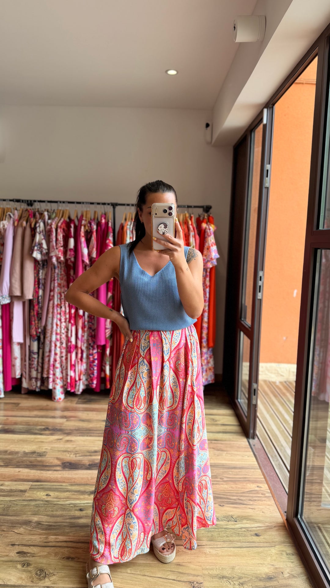 Top Odile bleu jean