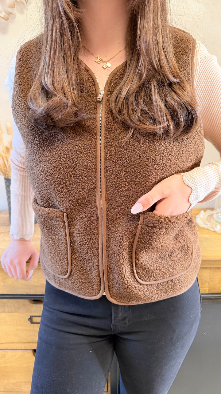 Pull fin Simah beige