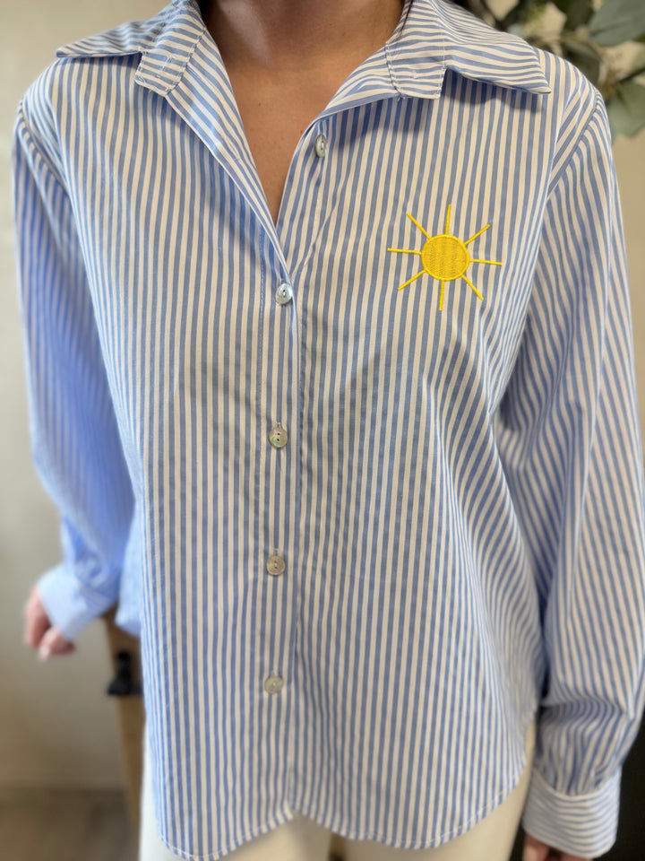 Chemise rayée saint tropez bleu