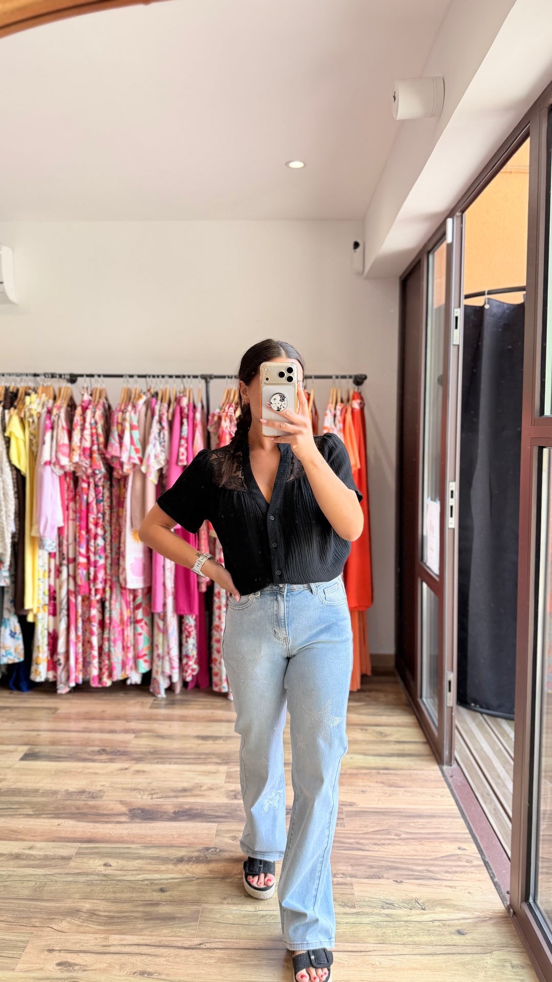 Chemise Dana noir CURVY