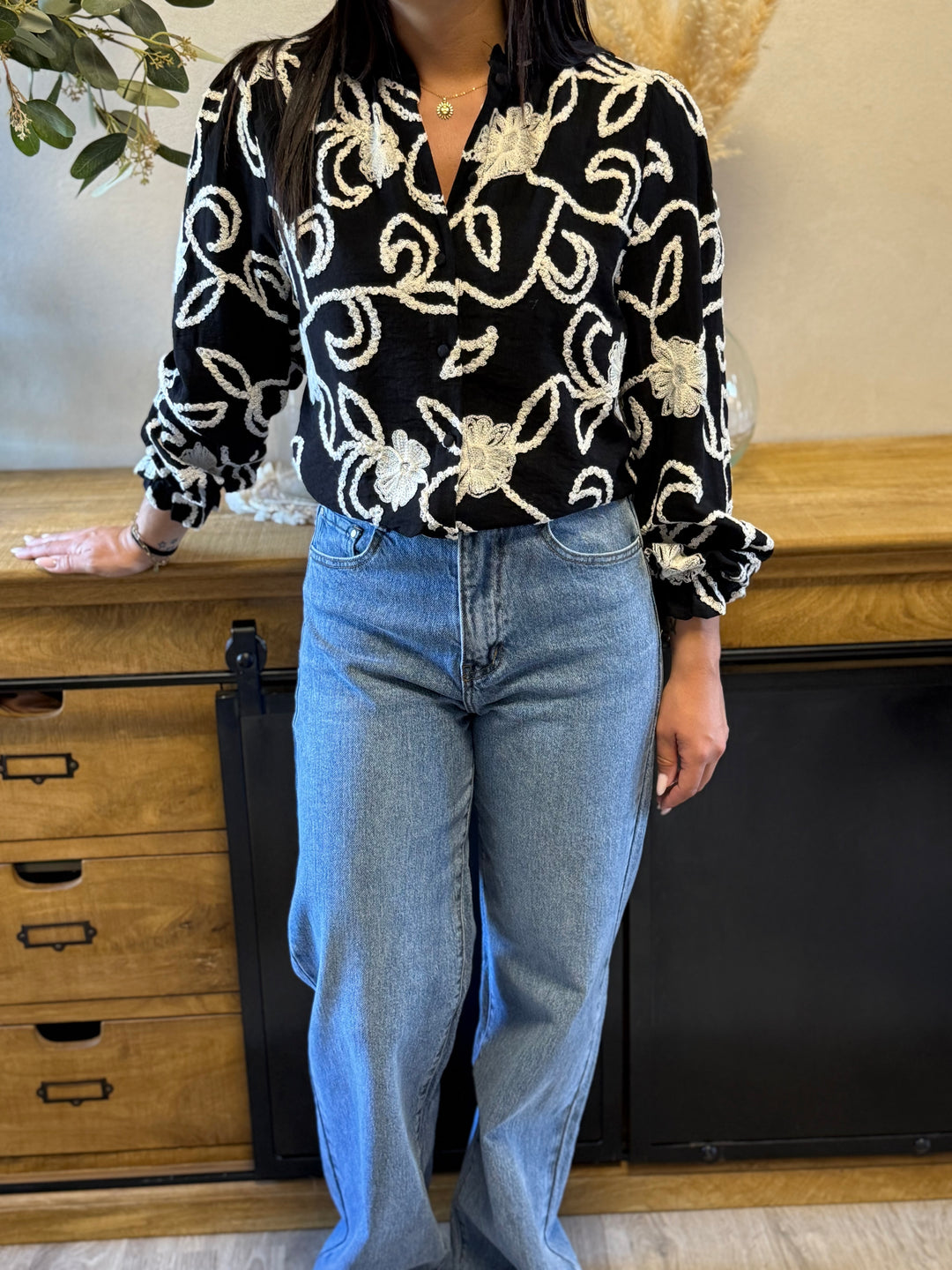 Chemise Jordane noir CURVY