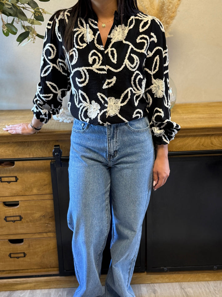 Chemise Jordane noir CURVY