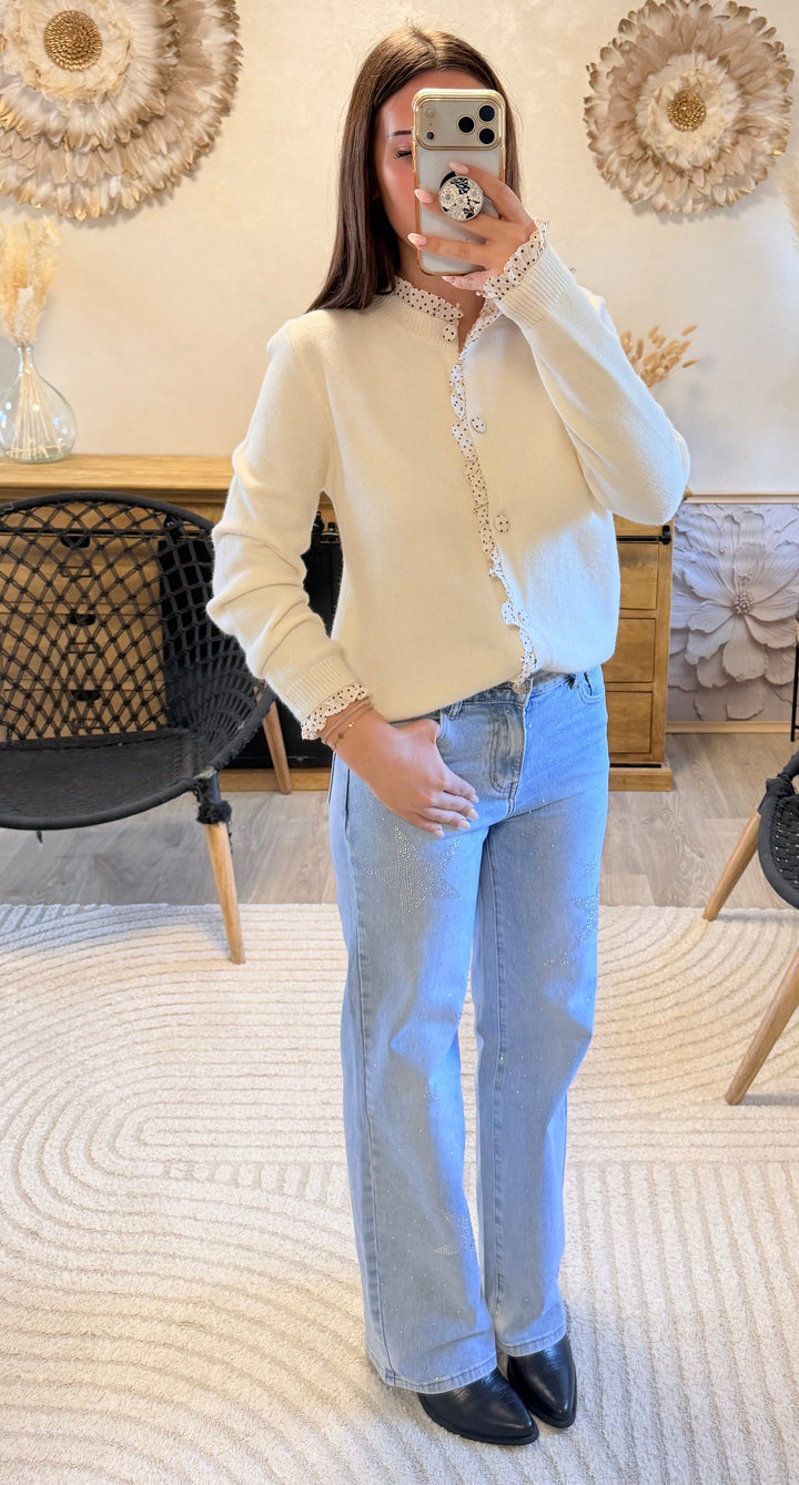 Gilet Amane écru