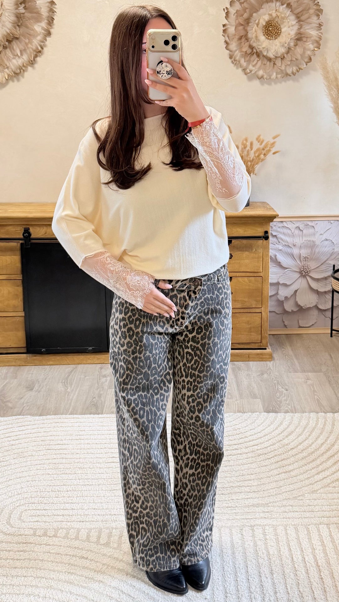 Pull fin May beige
