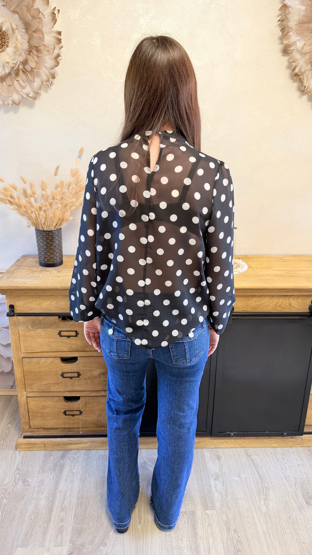 Blouse Belly Noir