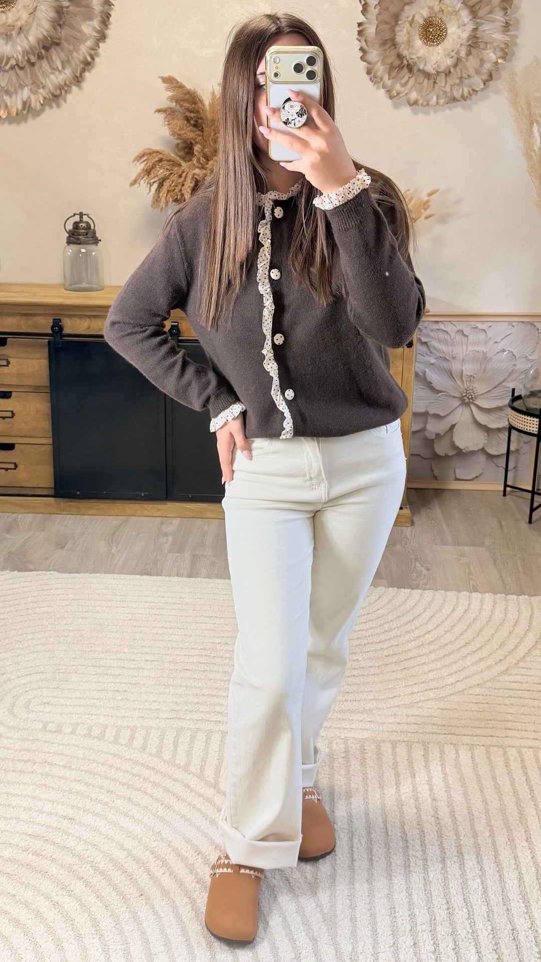 Gilet chocolat Amane