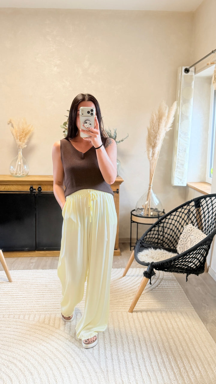 Pantalon topi jaune