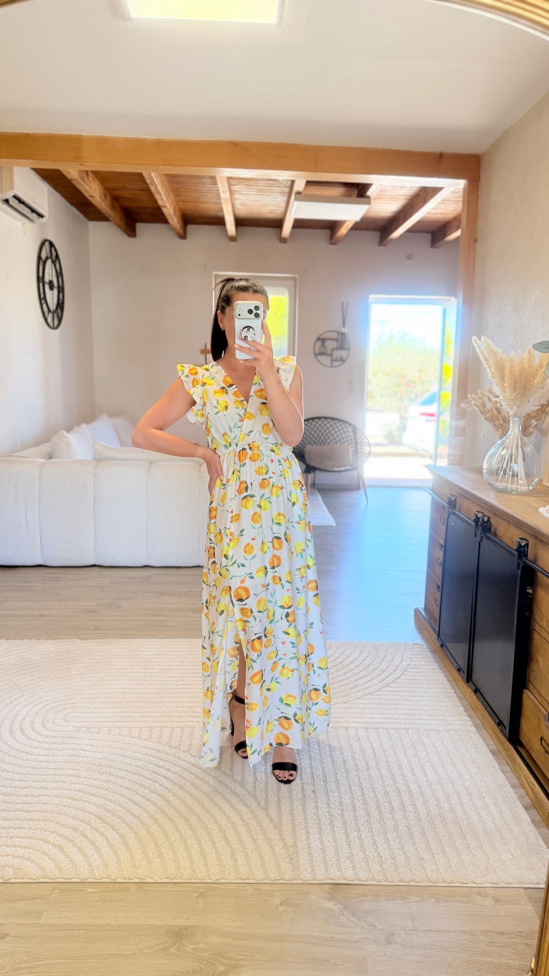 Robe longue citrons