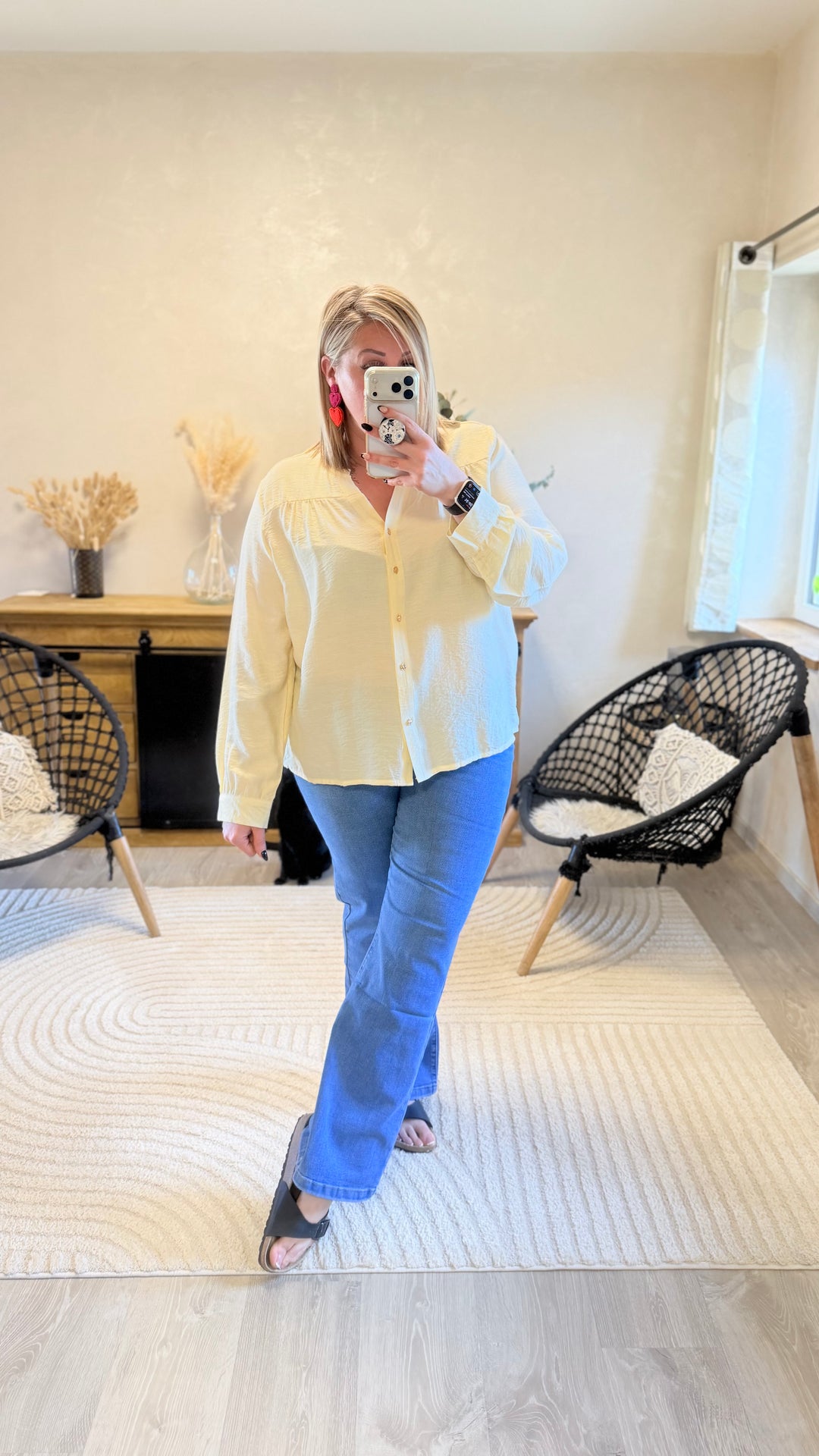 Chemise Slava jaune CURVY