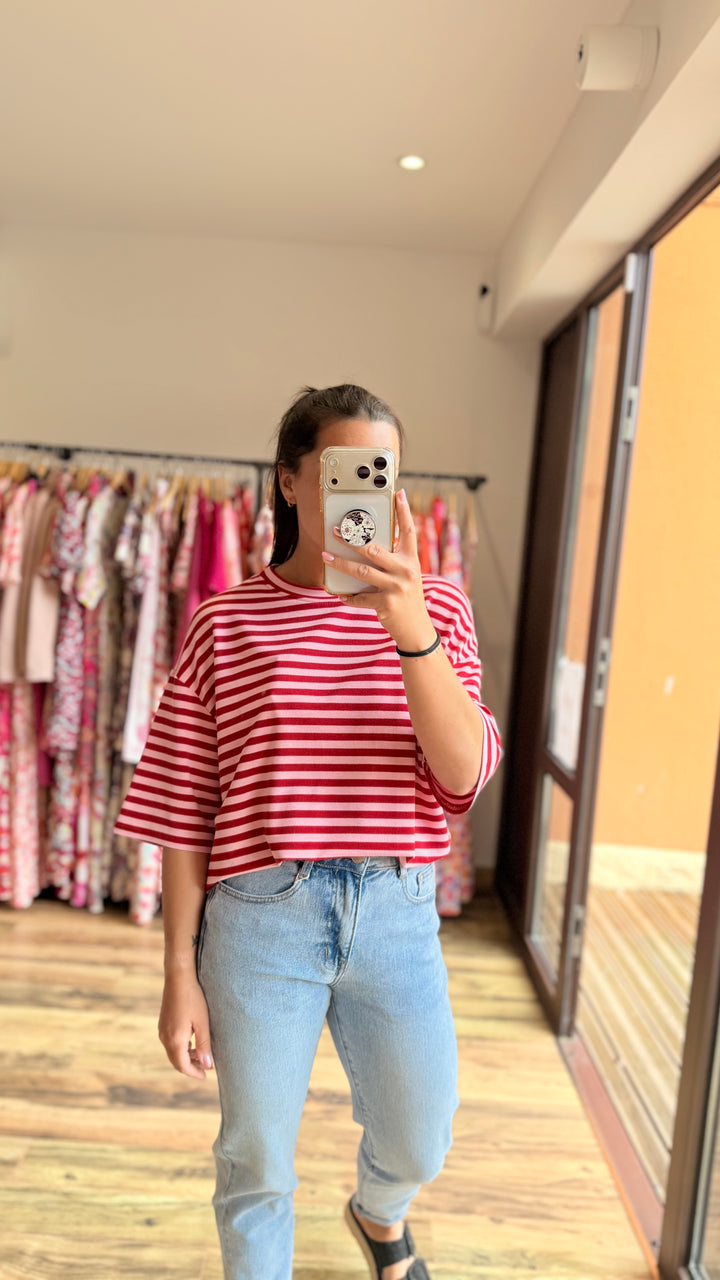 Teeshirt Lyna rouge ( ouvert dos)