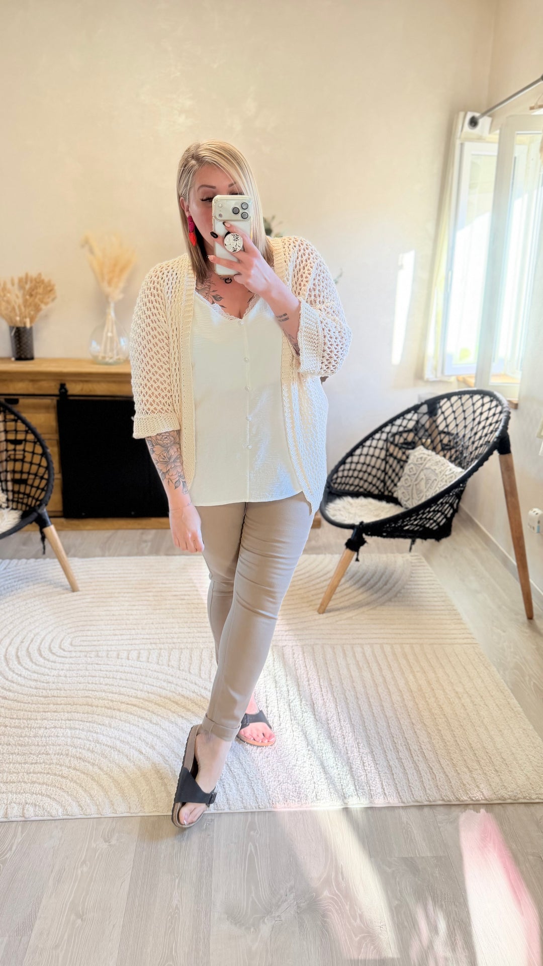 Jean Finda taupe CURVY