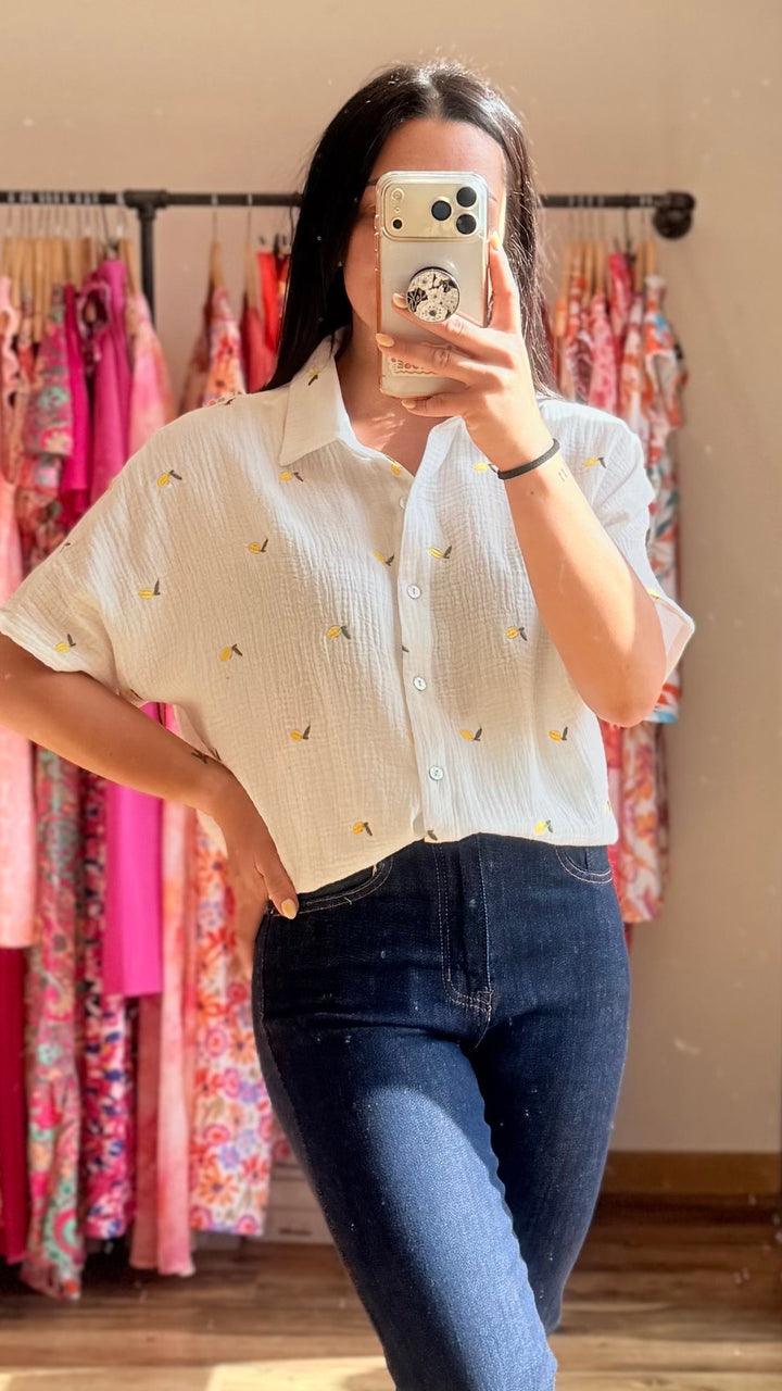 Chemise gaze citron 🍋 CURVY