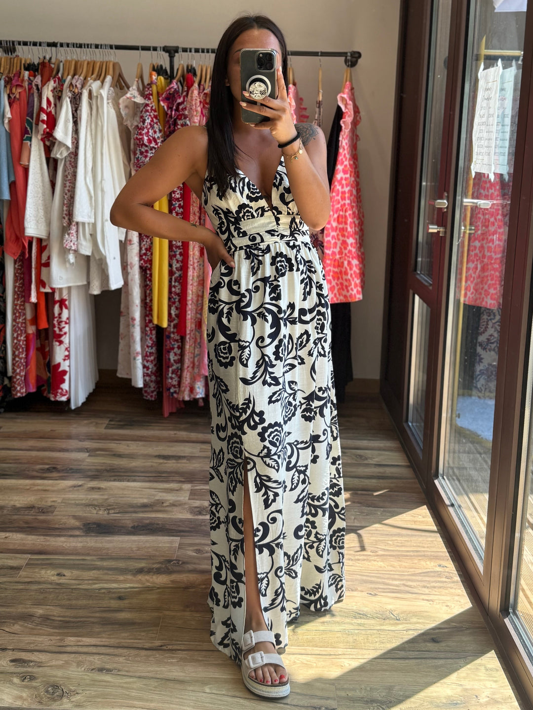 Robe longue Etienne bleu
