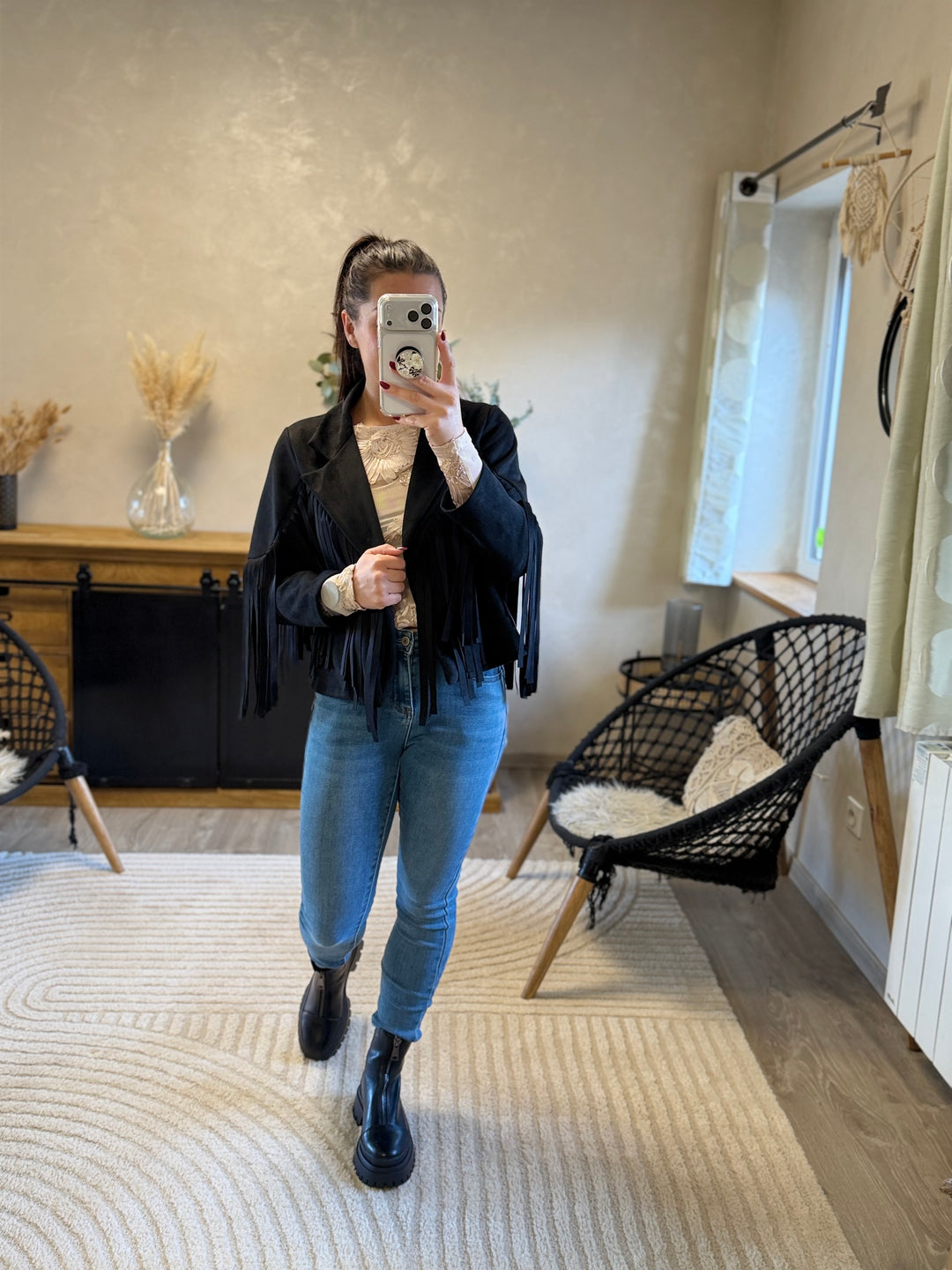 Veste à frange Yelle