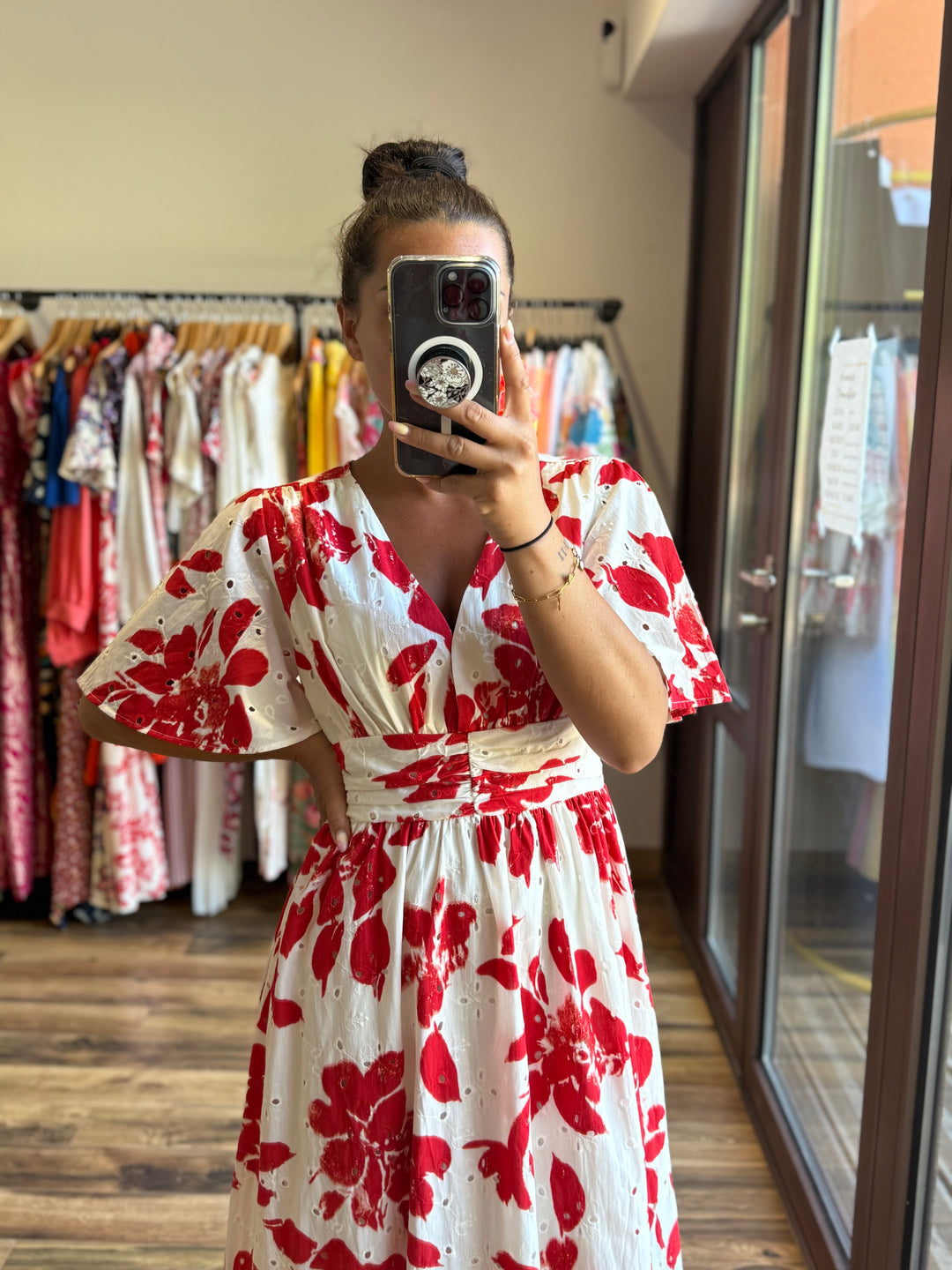 Robe longue Énira rouge