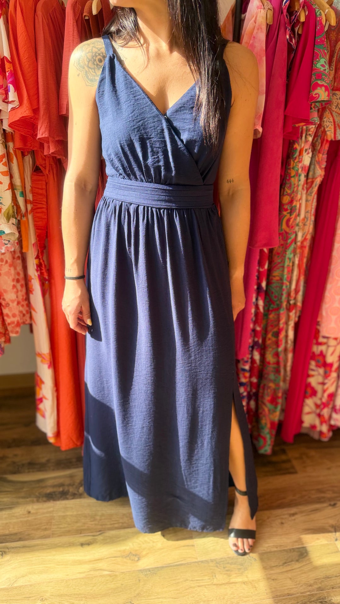 Robe longue Molly Marine CURVY