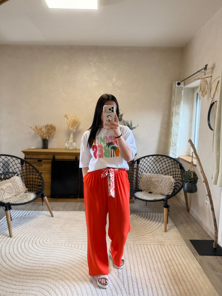 Pantalon Wilma orange CURVY