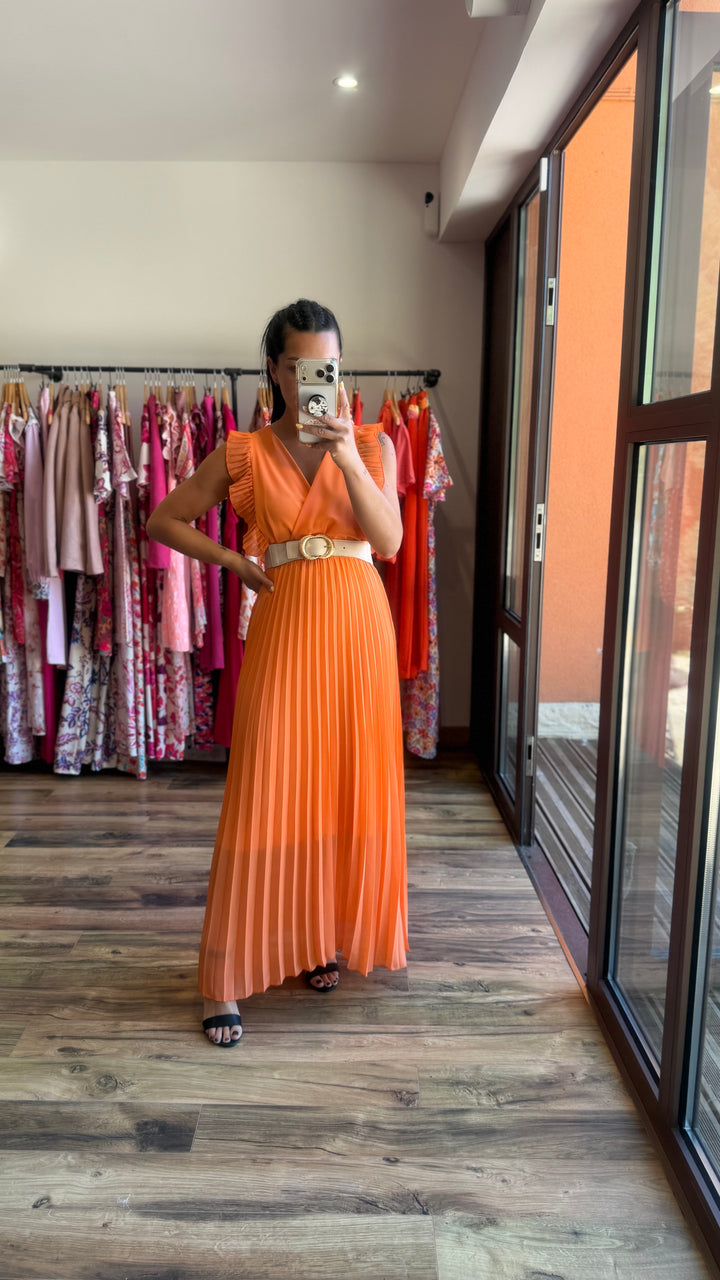 Robe longue Berenice orange